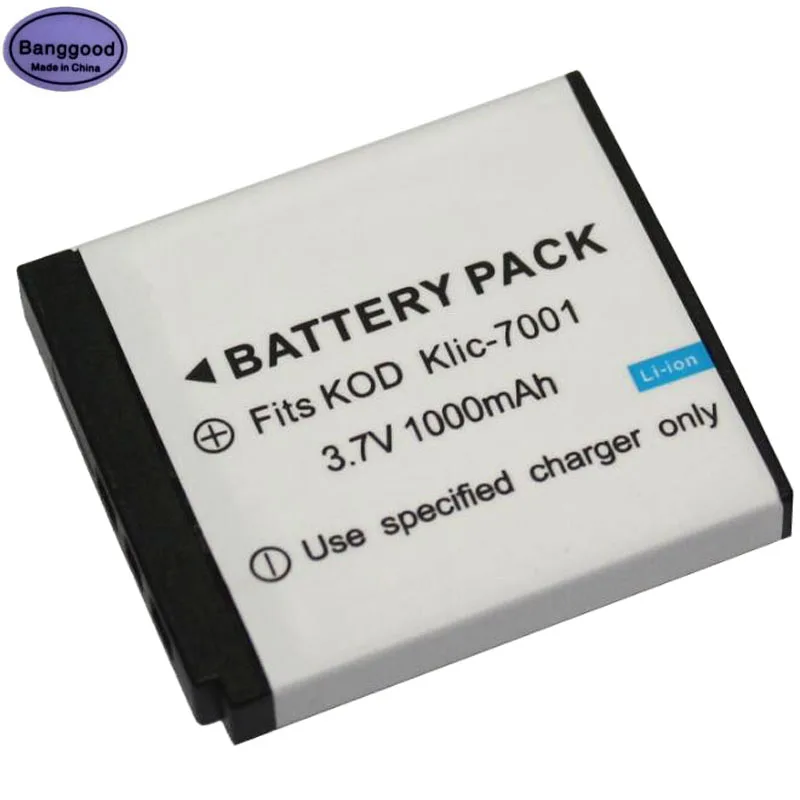 3 7 V 1000 мА/ч KLIC 7001 KLIC7001 Камера Батарея для Kodak EasyShare V550 V570 V610 V705 V750 M320 M340 M341 M753