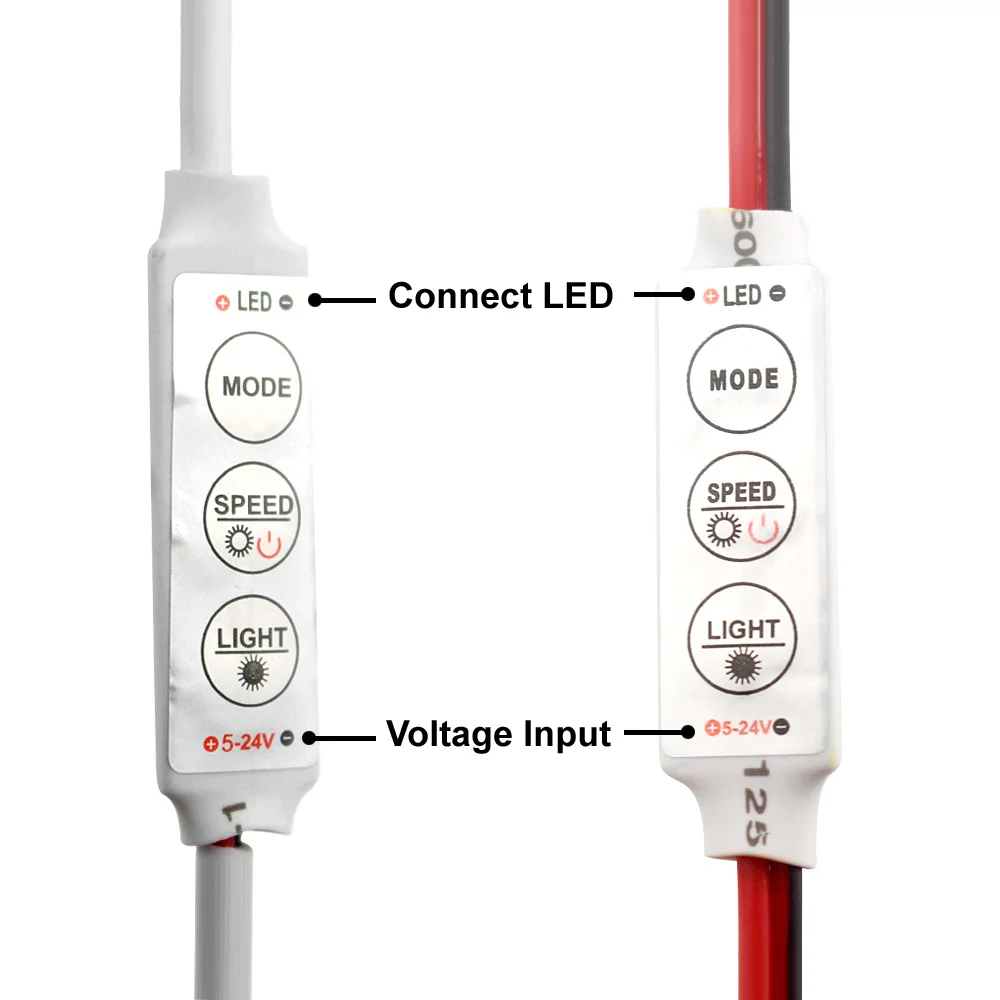 Мини Диммер led 12 В dc диммер для светодиодных лент 5-24 В 3 ключа led диммер переключатель для светодиодных ламп