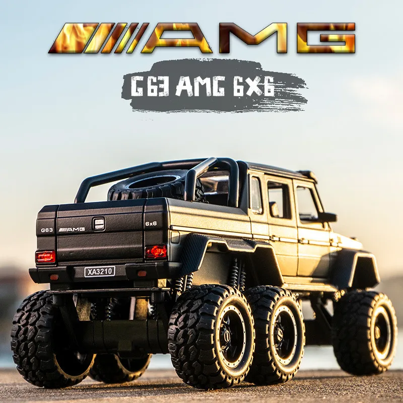 19 см 1/32 металлическое ведро бронированный автомобиль сплав классический AMG G63 6X6 пикап Внедорожник сильнейший автомобиль игрушки оттягивающаяся назад Модель литья под давлением