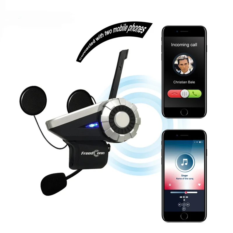 Гарнитура FreedConn T Rex для мотоциклетного шлема Bluetooth наушники гарнитура 8 водителей