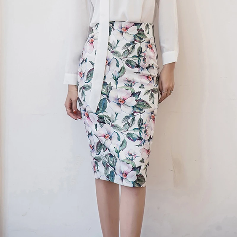 Юбка карандаш женская с завышенной талией модная шикарная Облегающая миди