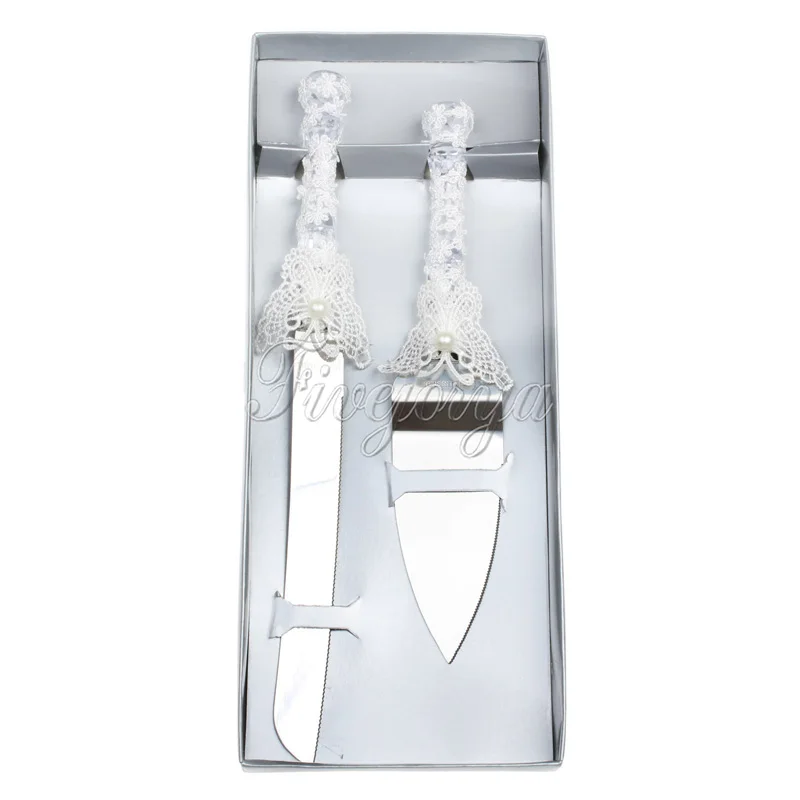 Свадебный декор для вечеринки нож торта и раздельный набор кружевная бабочка
