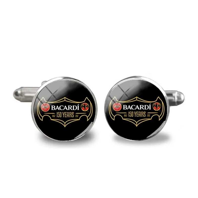 Новинка 2018 запонки с логотипом Bacardi аксессуары для мужской рубашки ручная работа