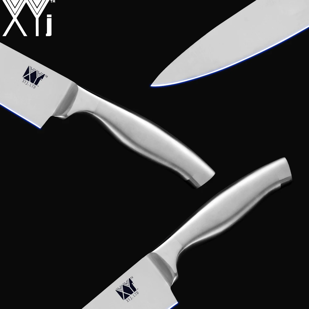 XYj Горячая Нержавеющая сталь ножи Кухня светильник Вес утилита Santoku шеф повара