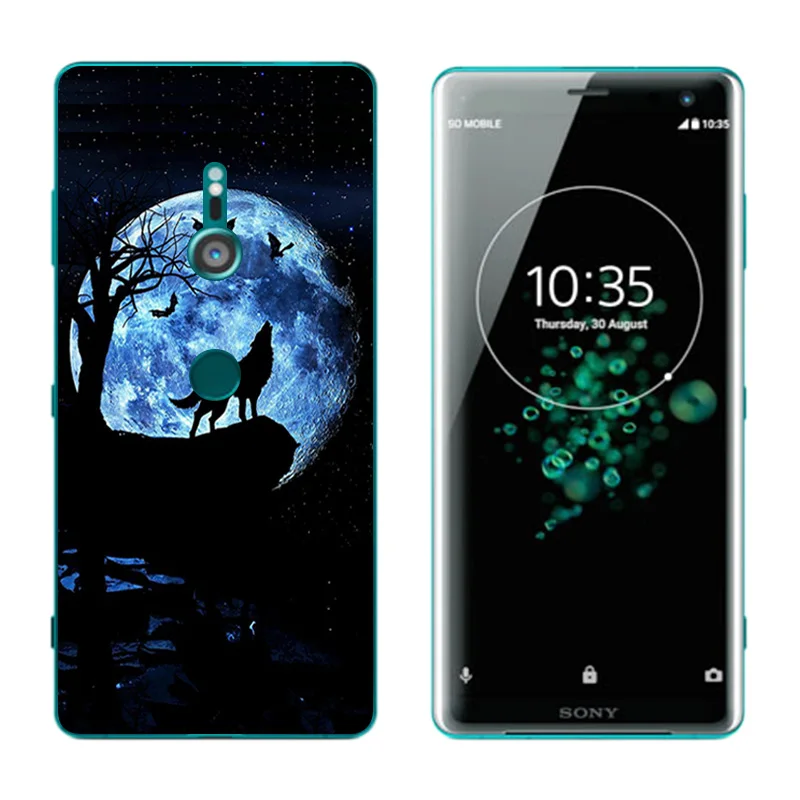 for Sony Xperia XZ3 Phone Case 6.0&quot Soft Silicone Clear Protective Back Cover XZ 3 Expression Printing TPU Shell |