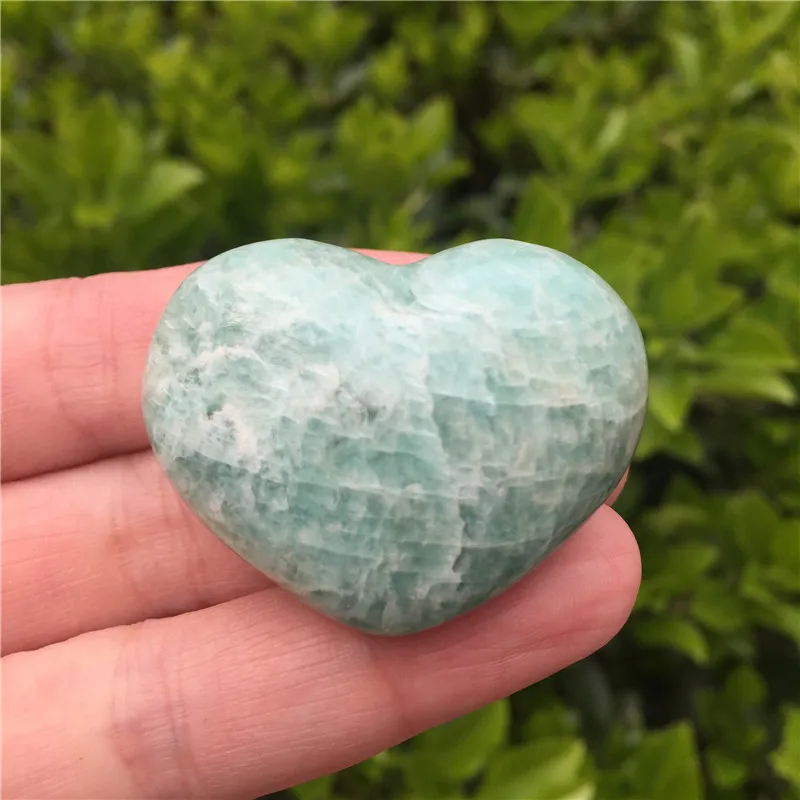 

1pcs Beautiful Natural Amazonite Crystal Heart Polished Gemstone Meditation Healing Crystal Energy Mineral As Gift