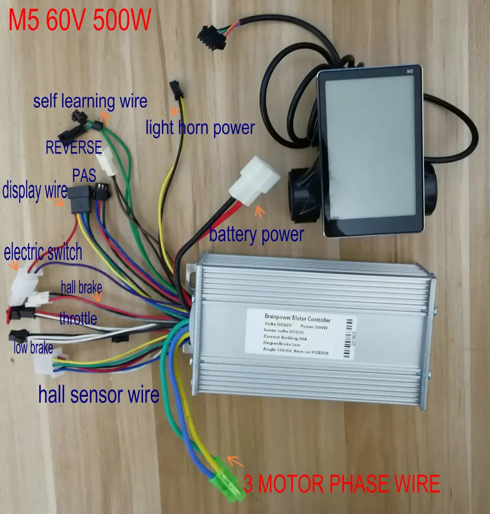 ЖК дисплей Display24v36v48v60v & регулятор вентильного двигателя 400w 1200w для электрический