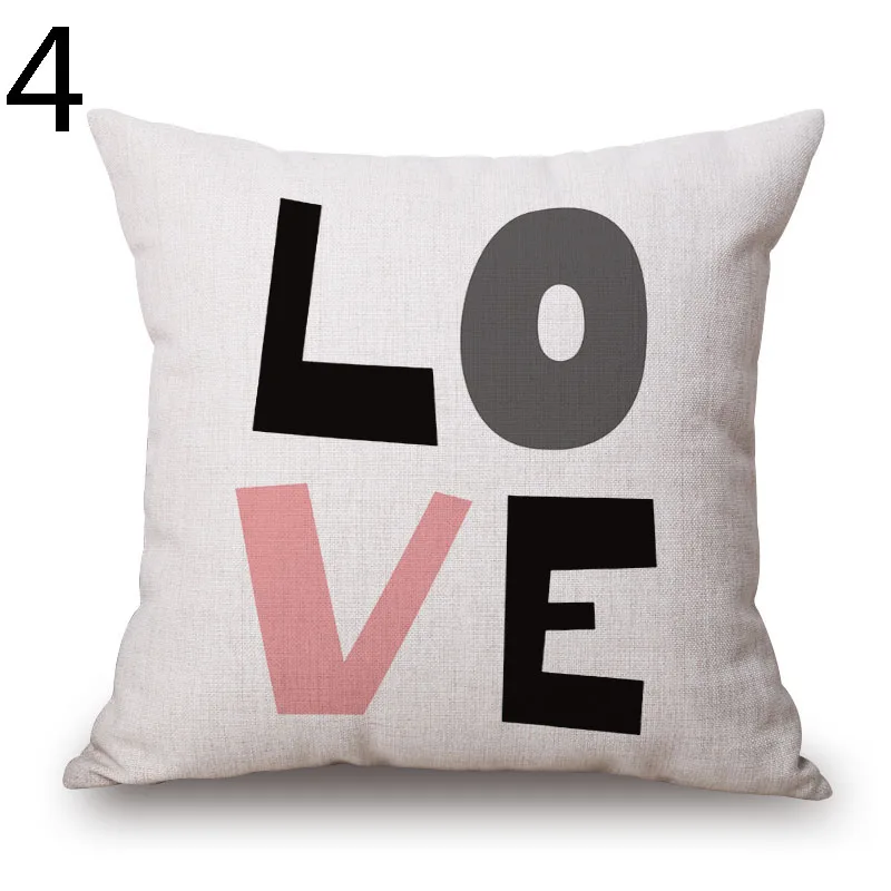 Хлопково льняной домашний любовный подушка с надписью домашняя кровать