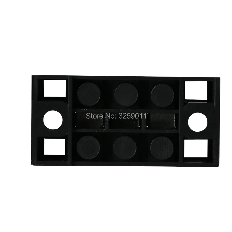 1PCS TB-1503 3 Positions Dual Rows 600V 15 A Wire Barrier Block Terminal Strip black copper | Terminals
