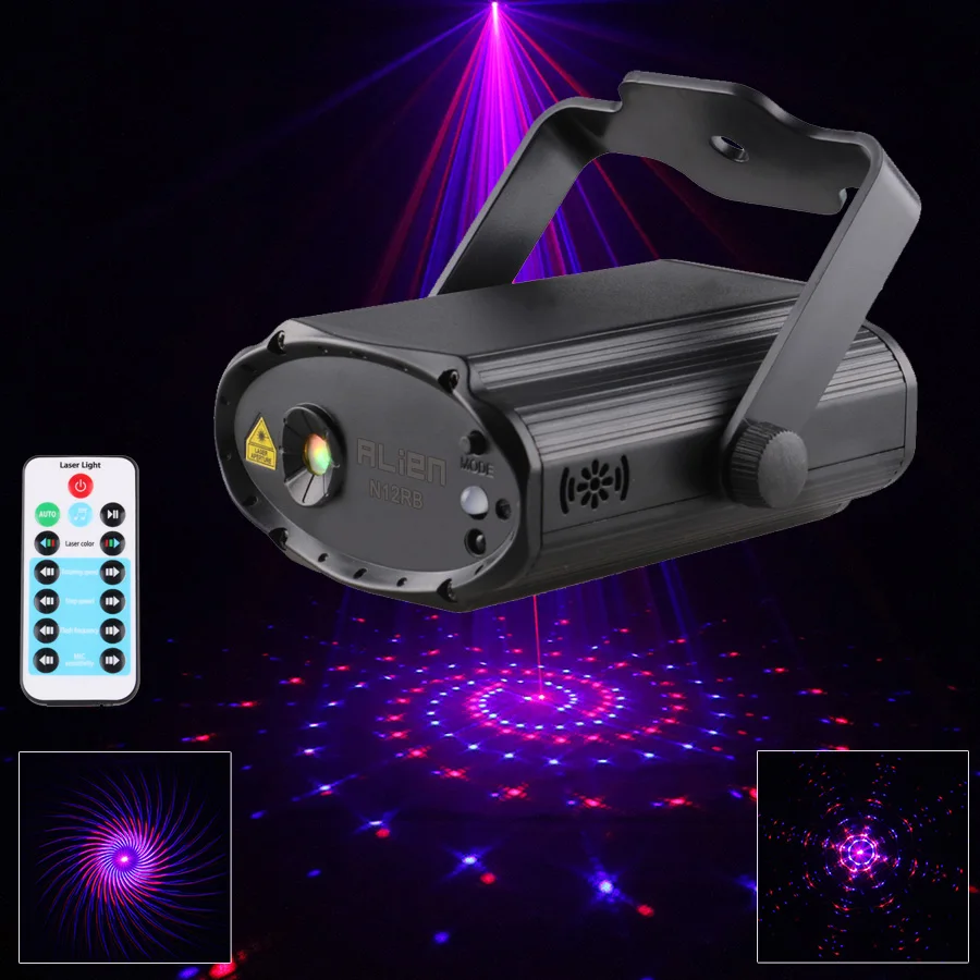 ALIEN сценические огни многоузорные красные синие с питанием от USB мини вечерние