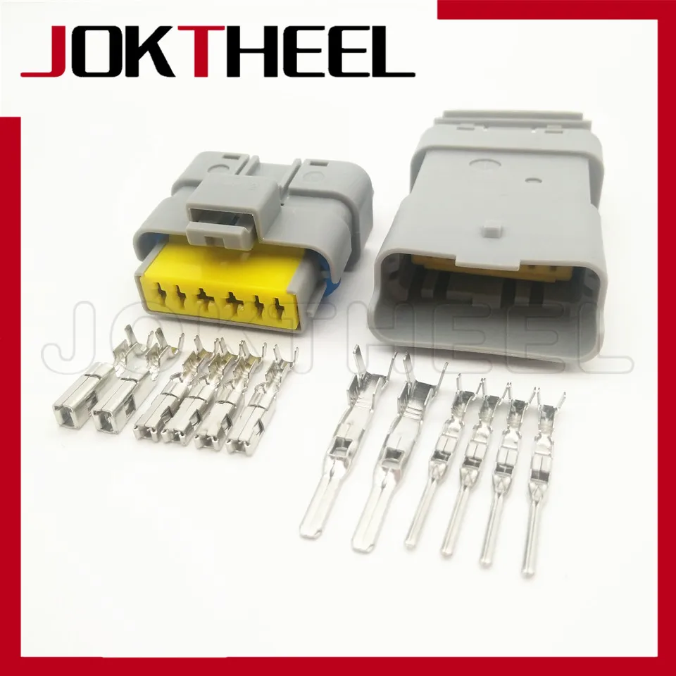 1-20 комплект FCI 6 pin мужской женский серый педаль акселератора Авто разъем для Citroen