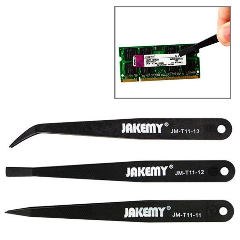 

JM-T11 3 in 1 Professional Anti-static Tweezers Kit