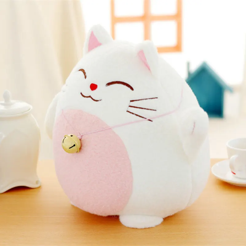 1pc 18cm Kawaii Fortune Cat Plush Toys Stuffed Lucky Panda With Bamboo Bag Animals Doll Car Decoration Gifts | Игрушки и хобби