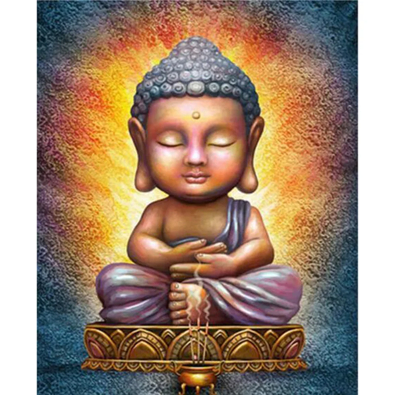 Full Square/RoundDiy Diamond Painting Buddha Portrait 3D Rhinestone Cross Stitch Kits Embroidery Needlewok decor RS204 | Дом и сад