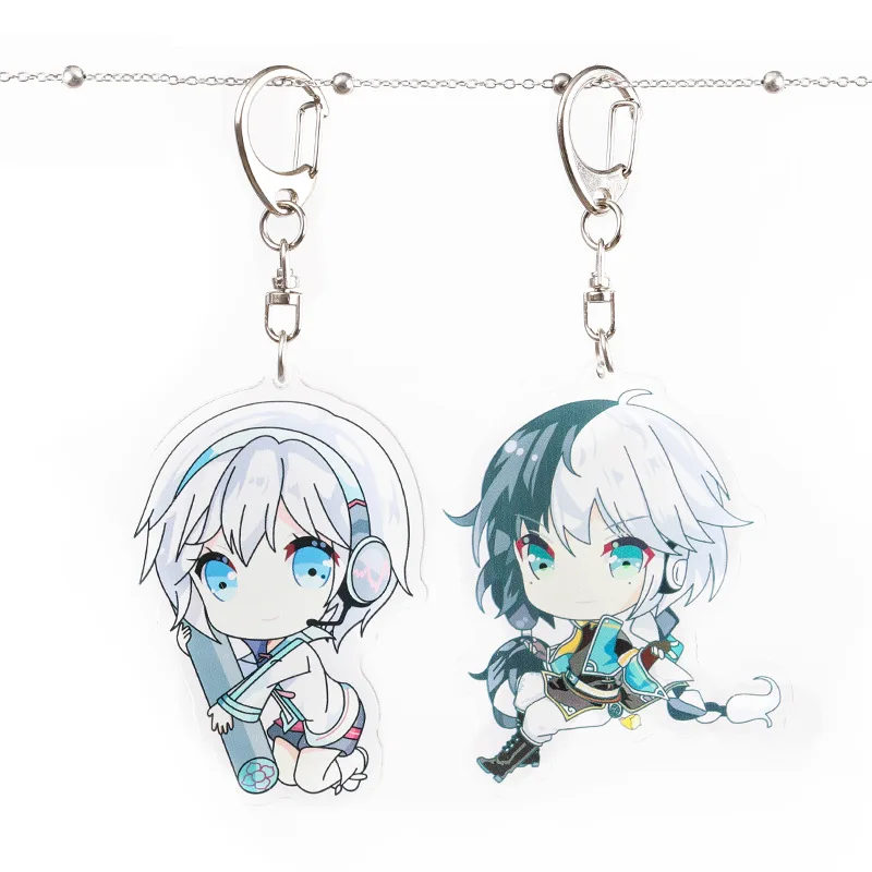 Мультфильм Luo Tianyi Hatsune Мику акриловый брелок Yuezheng Ling Yan He Yuezheng Longya милый смешной кулон брелок Llavero детская игрушка
