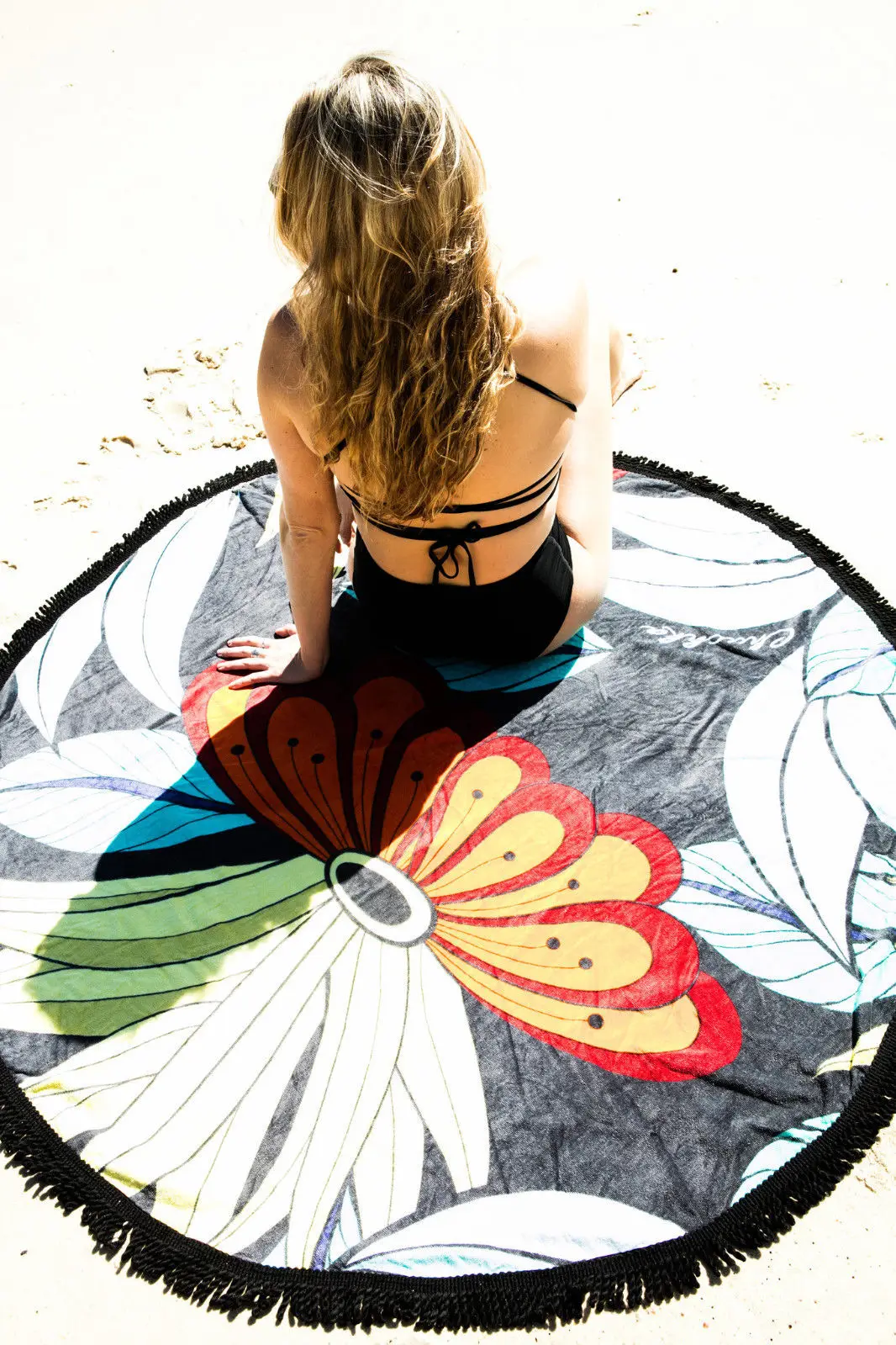 Круглый индийский Бохо Гобелен пляжный пикник коврик для полотенец Одеяло