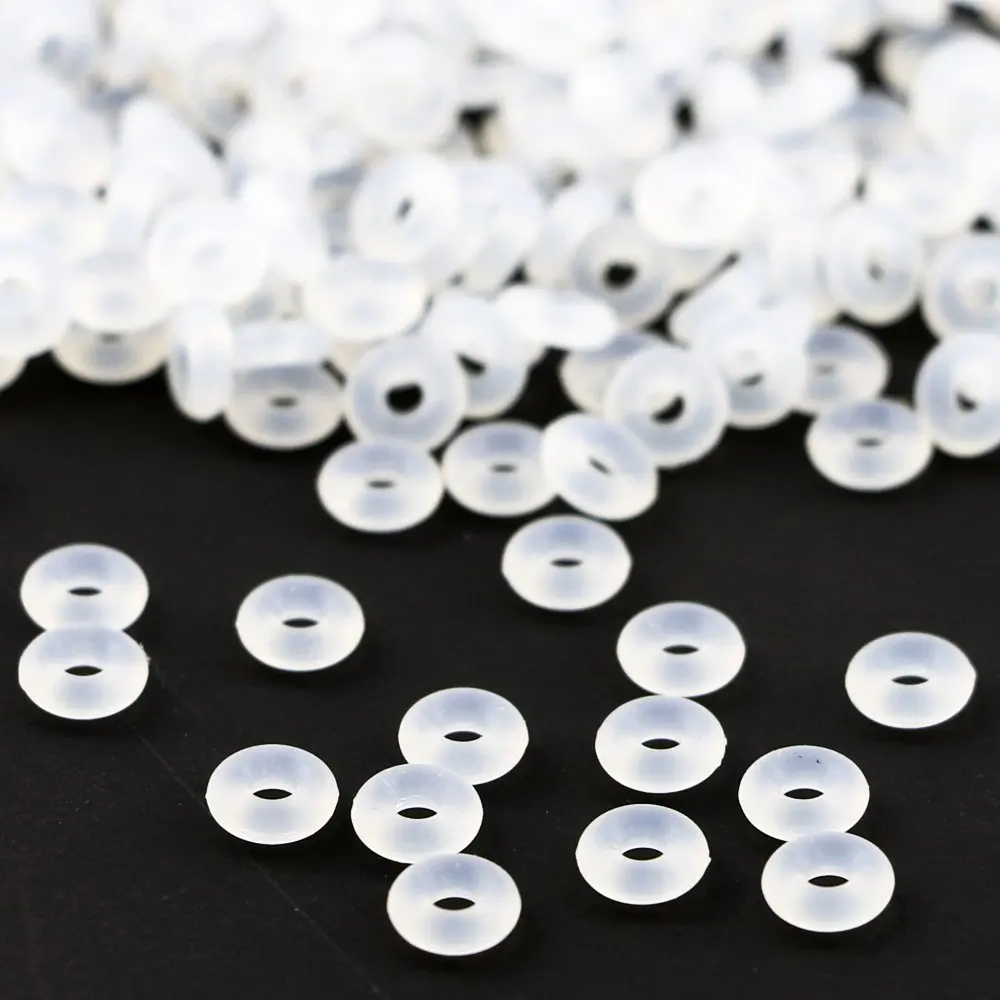 100pcs/lot 6mm Silicone Rubber Stoppers Antiskid Locating Ring for Spacer Beads Bracelet Necklace DIY Jewelry Making Accessaries | Украшения
