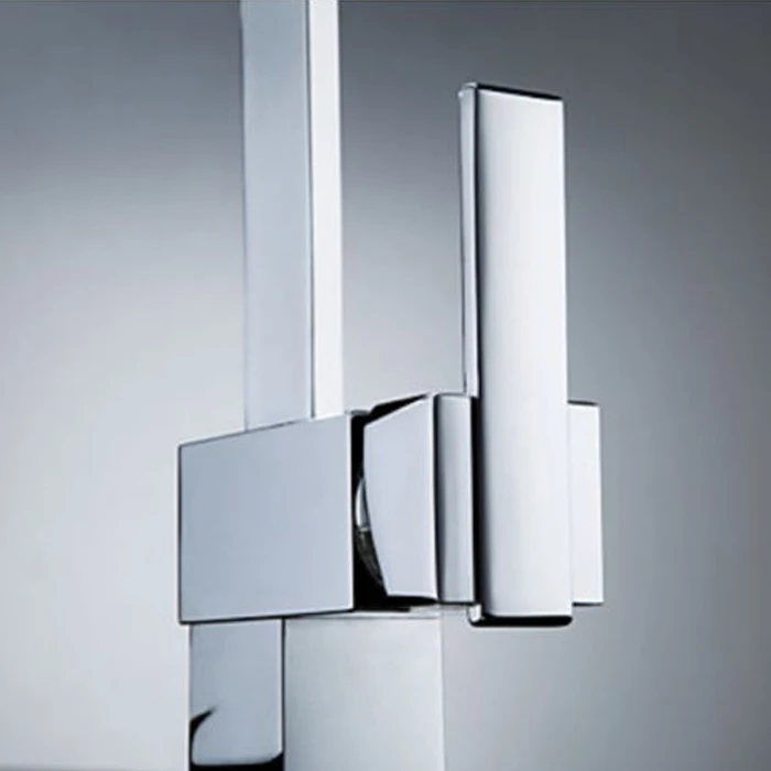 Новый современный хром кухни латунь носик одной ручкой раковина смеситель | Дом и