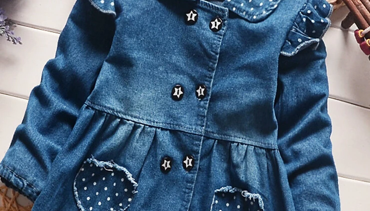 Весенняя Детская куртка BibiCola куртки и пальто для девочек детские джинсы в