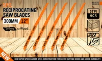 horusdy reciprocating saw blades 12 5pc set electric sawzall hackzall wood pruning