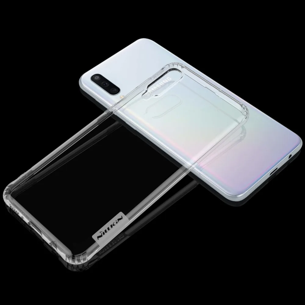 Чехол Nillkin Nature для Samsung Galaxy A50 прозрачный мягкий силиконовый защитный чехол из ТПУ
