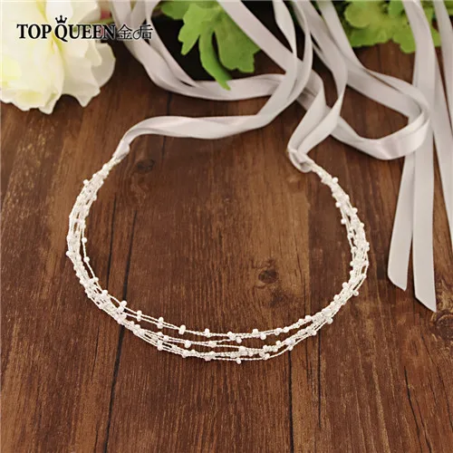 TOPQUEEN SH28-S Аппликация из бисера дизайн пояс невесты кристалл пояса с бисером для платья Лента для свадебного платья Пояс Серебряный свадебный пояс - Цвет: Gray ribbon