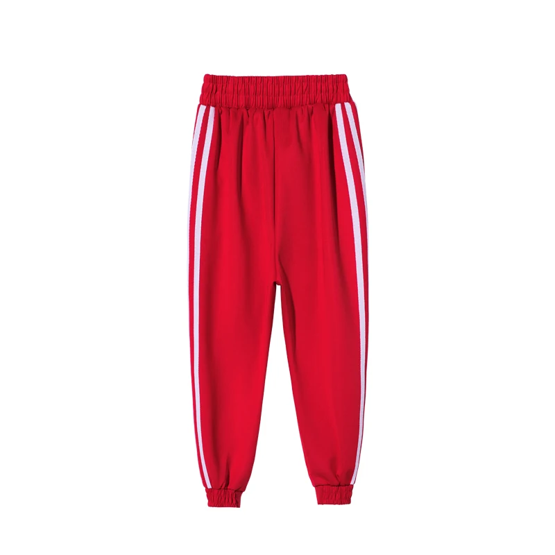 Red Pant Новая одежда в стиле хип-хоп для девочек детские танцевальные костюмы, черные газовые красные штаны, детская одежда для уличных танцев, командная танцевальная одежда BL1394 - Цвет: Red Pant