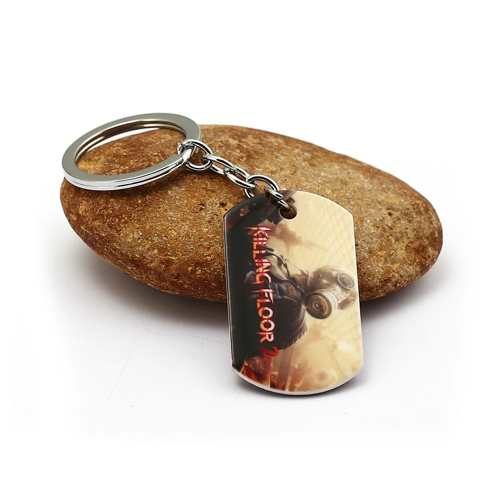 Killing Floor 2 брелок металлический Dog Tag ожерелье из бусин цепочка сплава Keyring Мужская