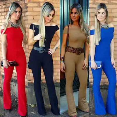 2016 S M L XL Новый брендовый женский облегающий элегантный комбинезон брюки размера