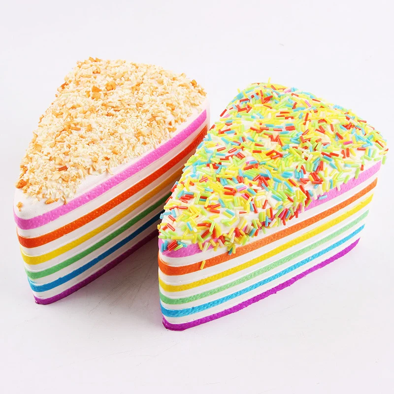 Kawaii Rainbow Cake Squishy Jumbo Slow Rising Toys Anti Stress Cream Squishies Food Squeeze Scented Gadgets Fun Phone Strap | Мобильные