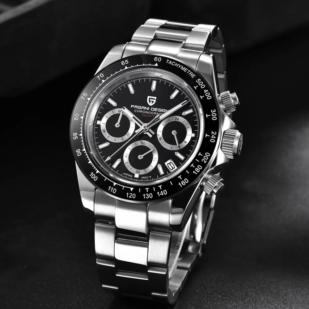 

2020 New PAGANI DESIGN Brand Chronograph Sports Watches Mens Luxury Brand Quartz 100M Waterproof Watch Relogio Masculino PD-1644