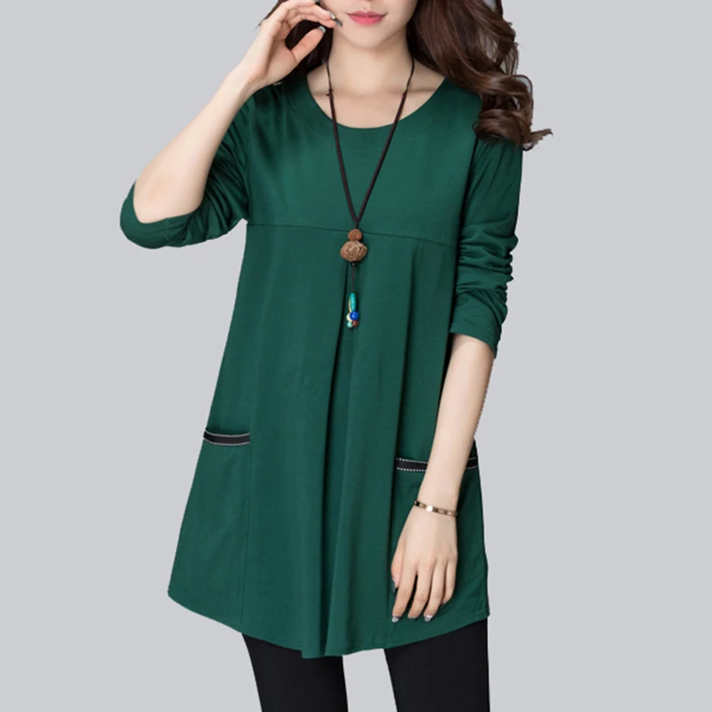4XL размера плюс, женская блузка, туника, модные женские блузки,, длинный рукав, в полоску, из кусков, женские рубашки, черные, зеленые, женские топы