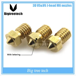 1 шт., латунные форсунки для 3D-принтера, V6 и V5, 0,20,250,30,40,50,60,81,0 мм