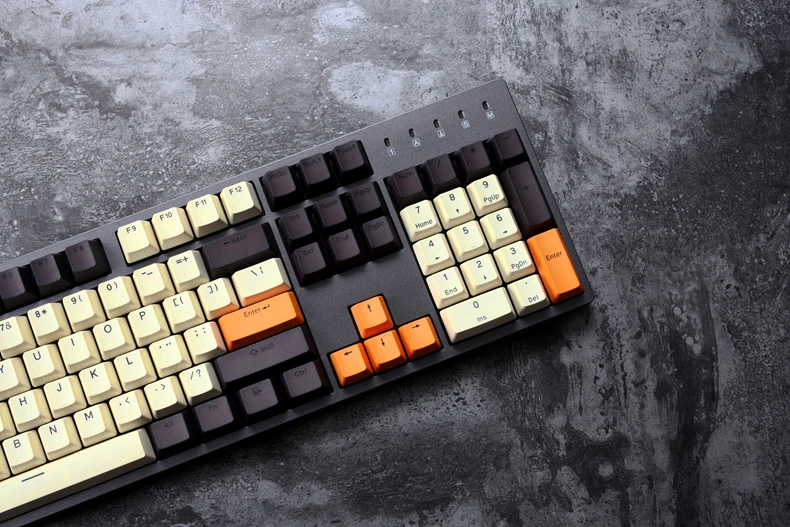 Петля pbt doubleshot keycaps oem для механической клавиатуры серый оранжевый бежевый gh60 покер 87 tkl 104 108 ansi corsair k70 iso razer