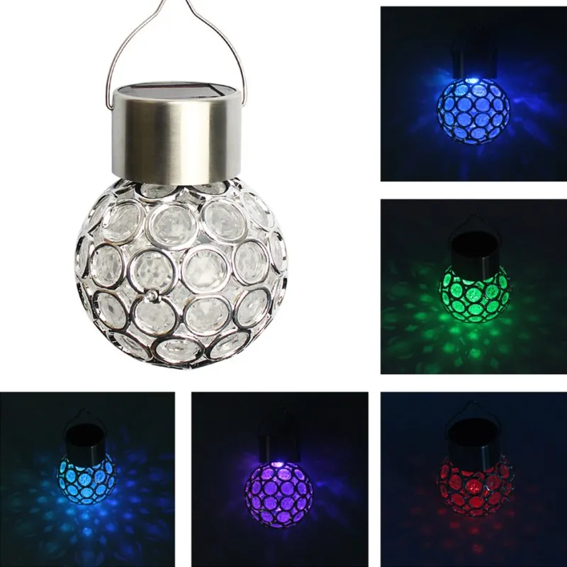 Портативный уличный Солнечный Шар подвесной светодиодный светильник для