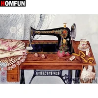 homfun 5d diy diamond painting full squareround drill sewing machine embroidery cross stitch gift home decor gift a09225