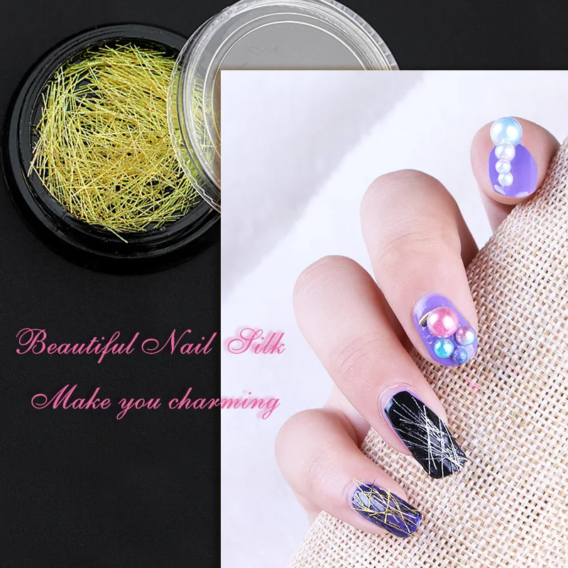 8 цветов Золотой Серебряный ноготь полосы украшения ногтей Стразы крошечные