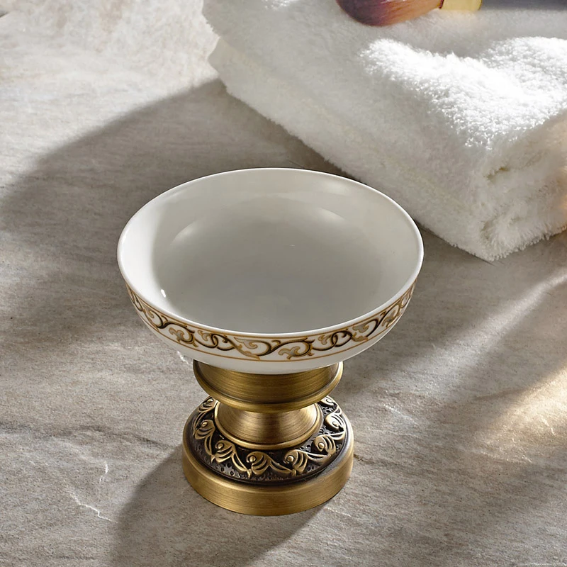 Мыльница Античная Латунь керамическая мыльница для ванной комнаты украшения