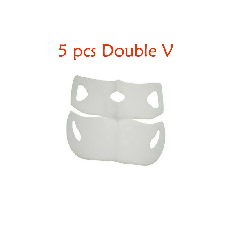 5 PCS double V 1/2/5/10 шт 4D двойной V уход за кожей лица Форма натяжения укрепляющая маска Бумага для похудения устраняет отеки, подтягивающий утягивающий тонкий массажер для лица инструмент - Цвет: 5 PCS double V