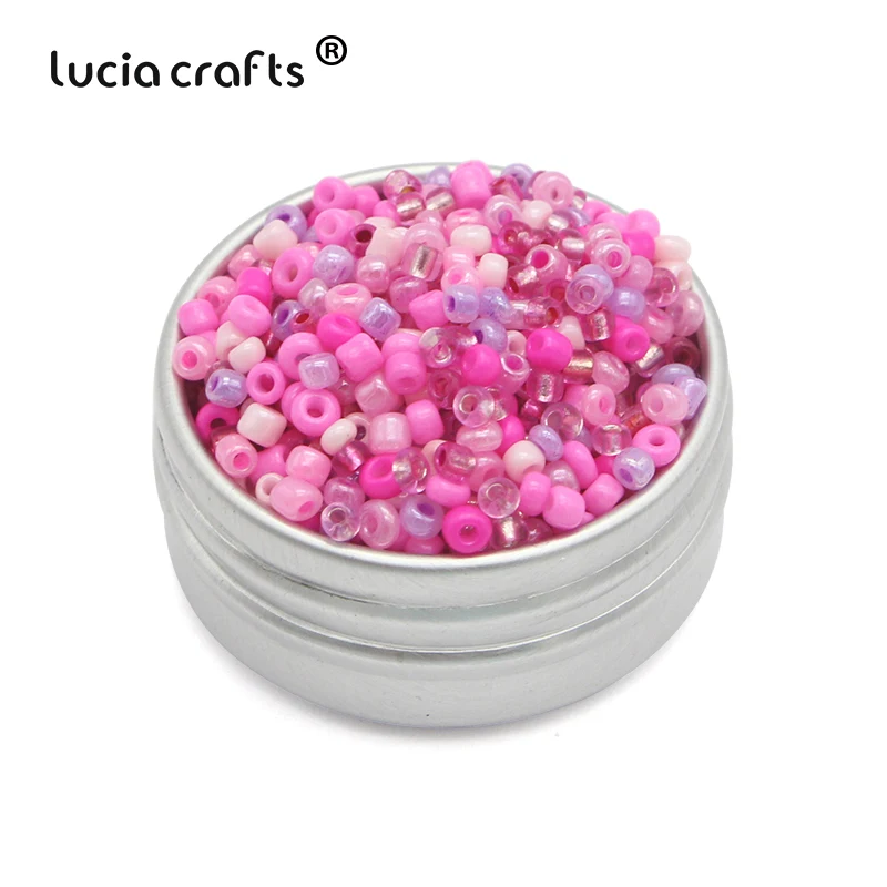 Lucia crafts 20 г/лот 2 мм Разноцветные стеклянные бусины для украшения одежды Изготовление ювелирных изделий DIY аксессуары E1013