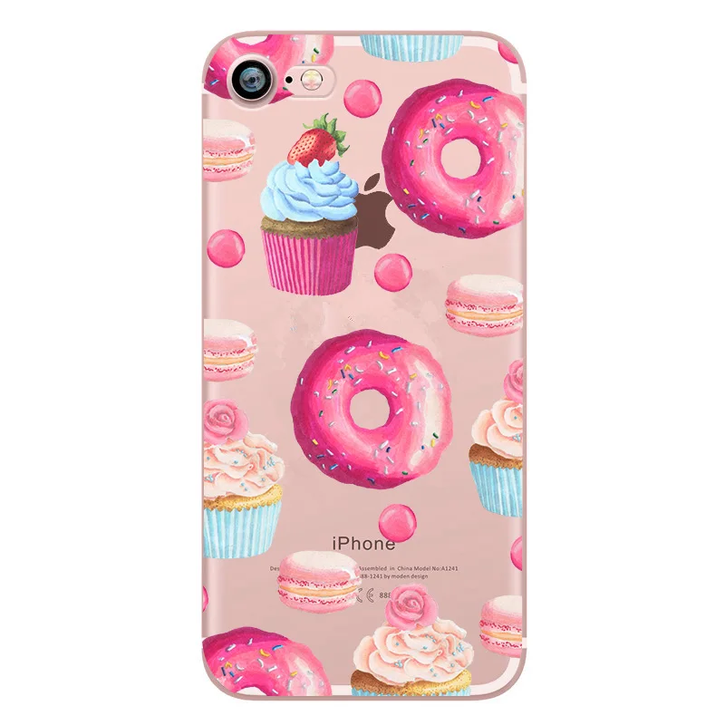 Мороженое чехол для телефона iphone х Мода macarons задняя крышка Прекрасный мультфильм