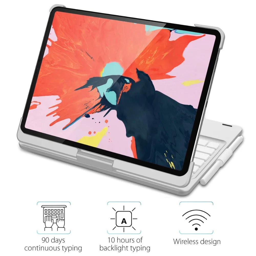 Для iPad Pro 11 2018 чехол для клавиатуры с поворотом на 360 градусов задняя крышка дюймов