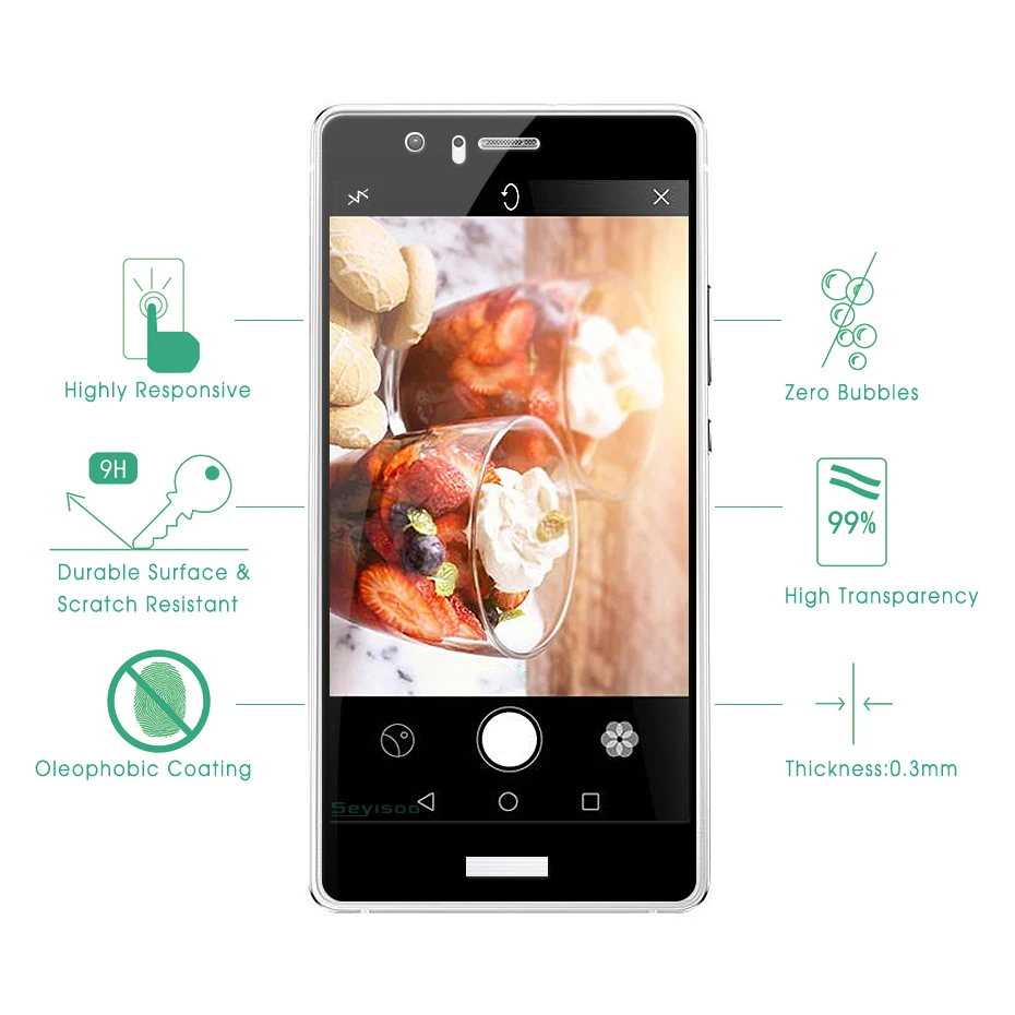Защитное стекло для экрана Huawei P9 закаленное Ascend полное покрытие изогнутая