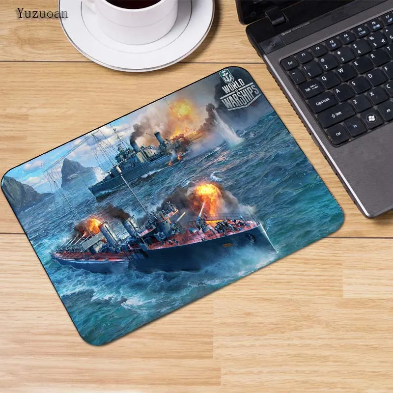 Yuzuoan World Of Warship большой резиновый коврик для мыши компьютерный размер 22x18 см 25x20 29x25