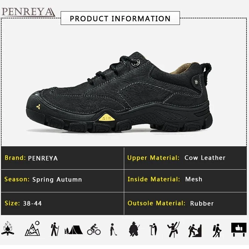 Penreya 2019 Walking Casual Genuine Cow Leather Men Shoes Adult Quality Spring Autumn Soft Designer Work Footwear Male | Обувь
