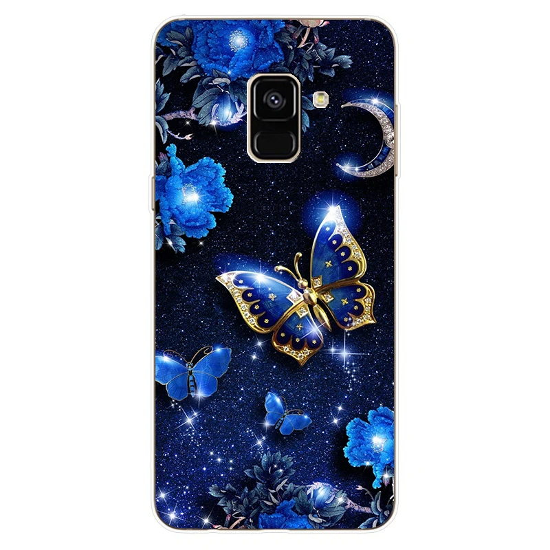 Silicone Cover For Samsung Galaxy A8 2018 Case 5.6' Printing Pattern Phone Cases for A 8 A530F A530F-DS Funda Coque |