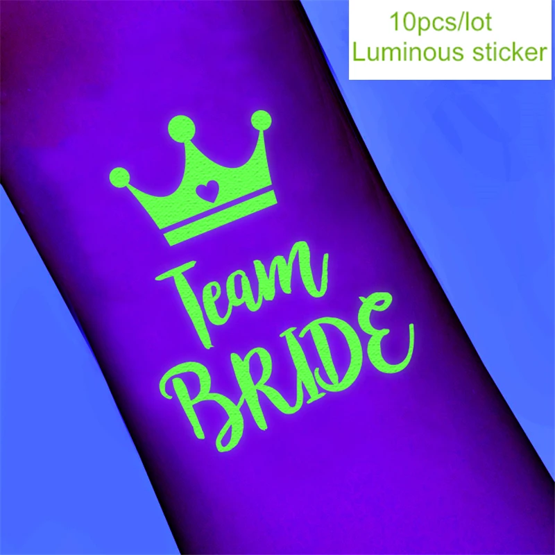 Sticker TEAM BRIDE Невеста команда татуировки Бейсбол Кепки девичник вечерние шапка с надписью "Bride To Be" сделай сам "вечерние украшения на День святого Валентина свадебные украшения поставки, W - Цвет: Sticker TEAM BRIDE