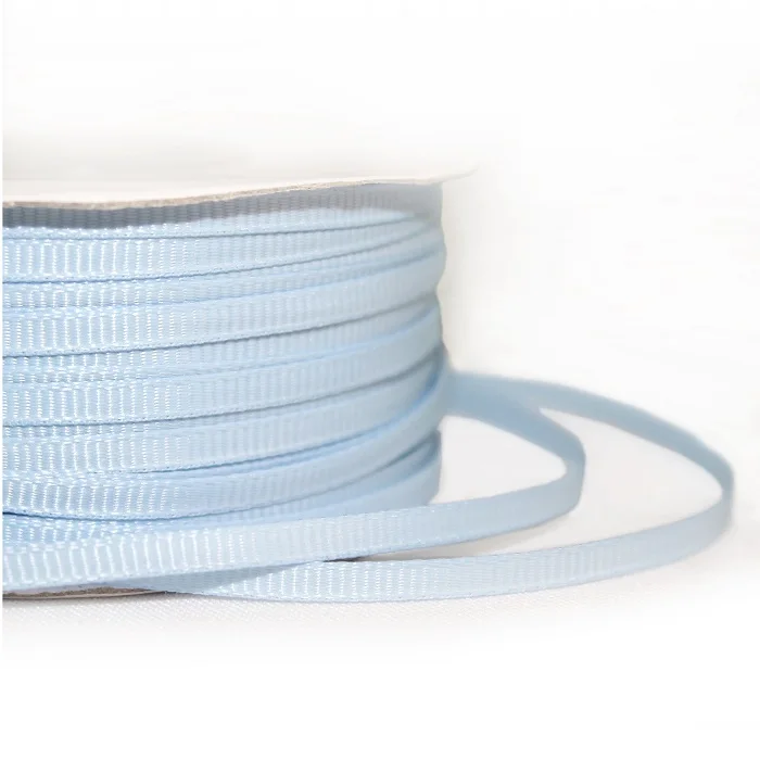 3 мм 100% полиэстер сплошной цвет простой Grosgrain лента ребристая 100 ярдов в
