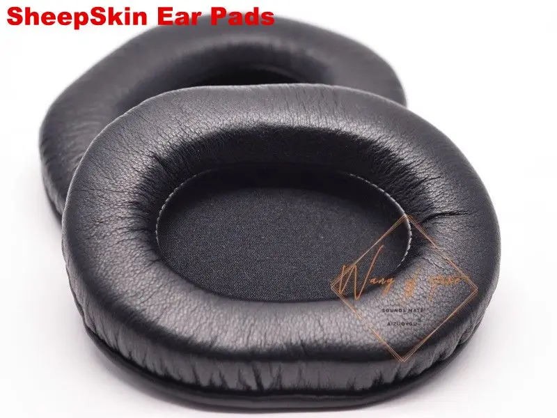 SheepSkin EarCushion Натуральная Овчина натуральная кожа амбушюры Пена Подушка для Аш M70x M50x M40x наушников и удлинить спиральный кабель провода - Цвет: SheepSkin EarCushion