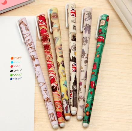 Гелевая ручка (7 серий) 6 цветов цвет в ассортименте|gel pen|colors gel penstationery pen |